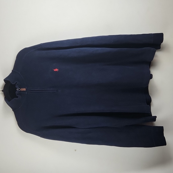 Polo Ralph Lauren mens Large Navy blue pullover with red pony - Picture 1 of 5
